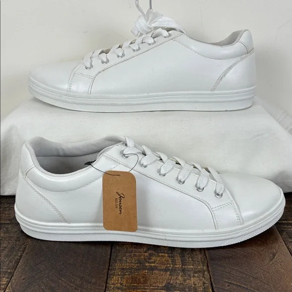 NWT Jousen Milan Classic White Men's 11 Sneakers Lace Up - Picture 7 of 9